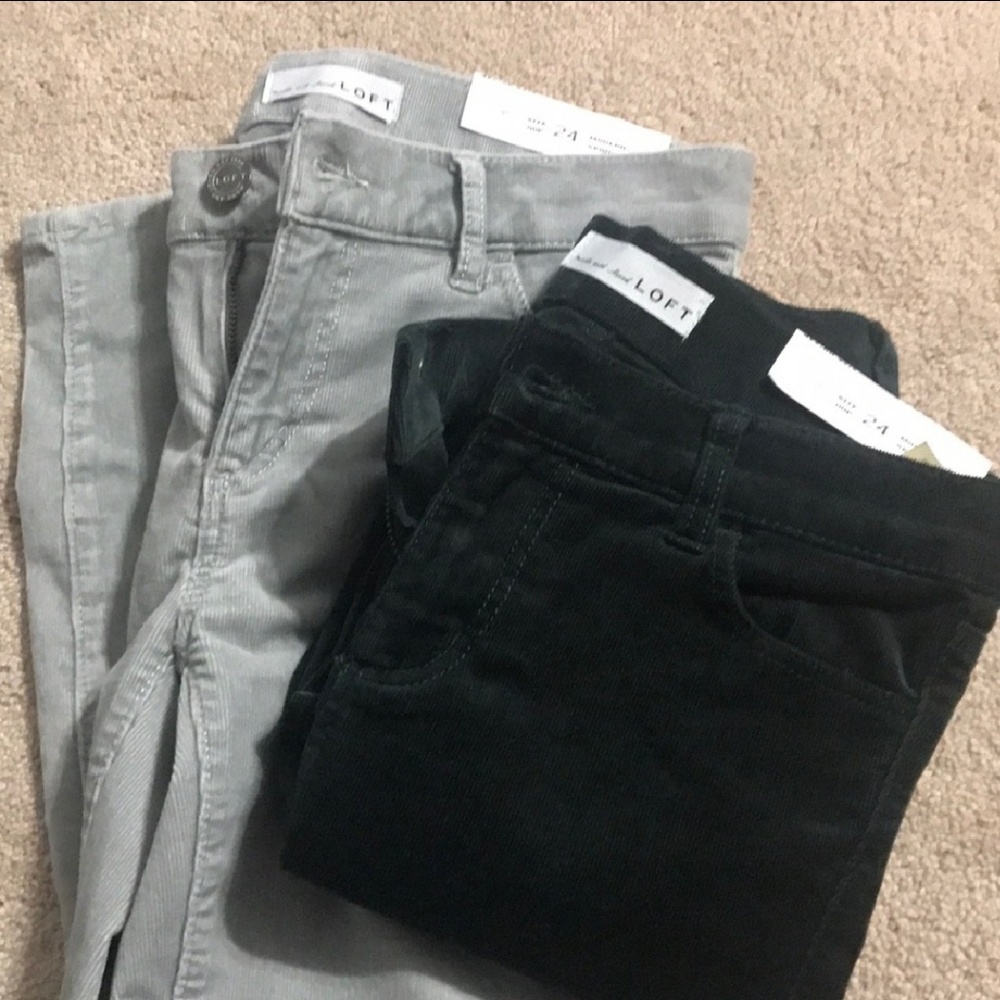 2 pairs of Loft corduroy pants NWT